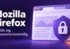 Mozilla Firefox – gratis og personvernvennlig nettleser Illustrasjon av et nettleservindu med skjold og hengelås ved siden av teksten «Mozilla Firefox – Gratis og personvernvennlig».